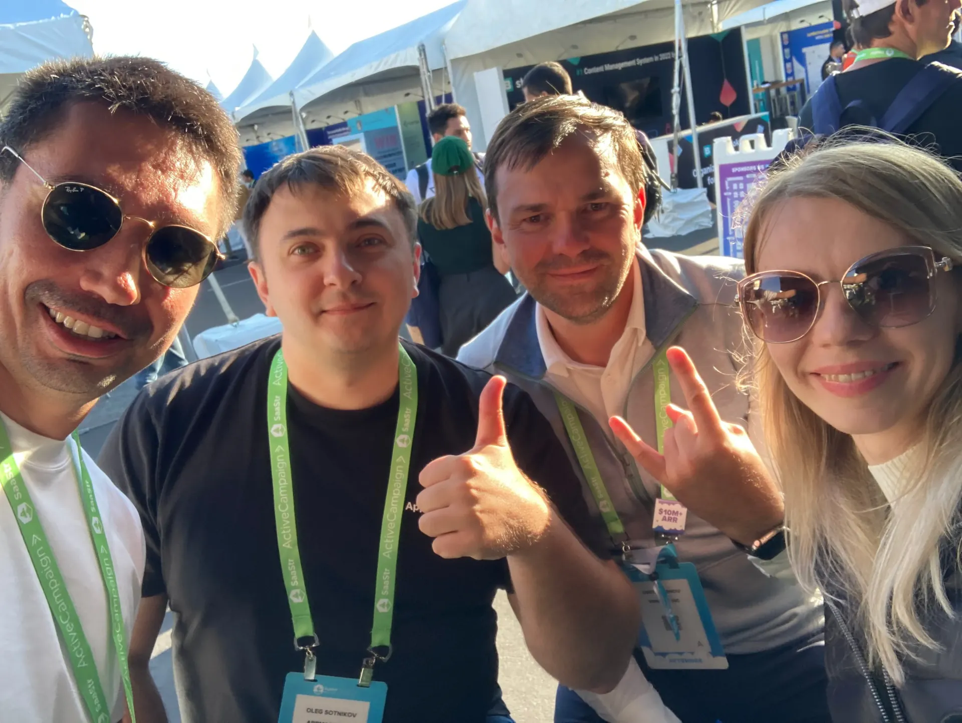 Oleg Sotnikov with Dmitry Panov, founder of Whillet, at SaaStr Annual