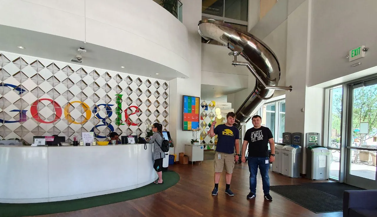 Oleg Sotnikov visiting the Google campus in Mountain View