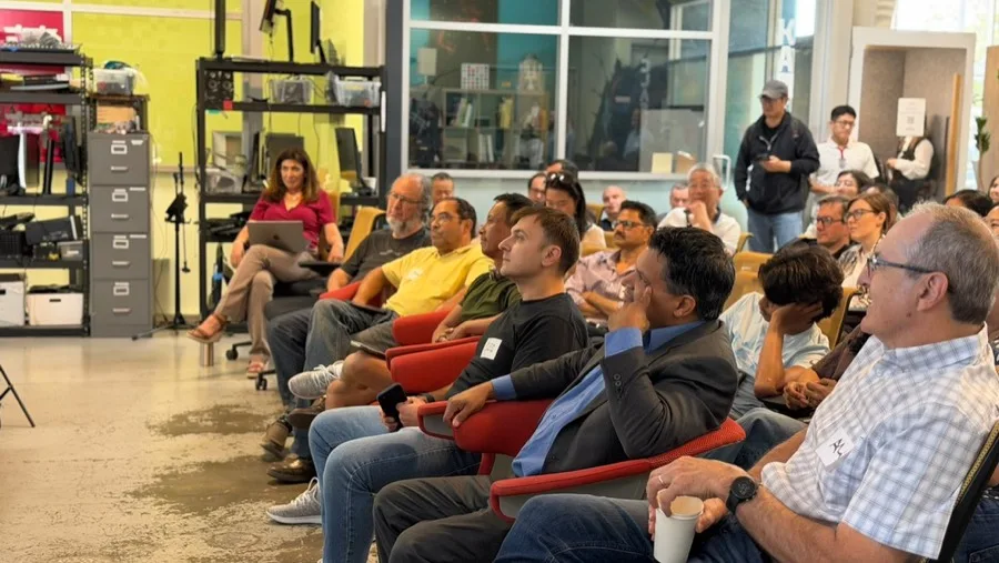Oleg Sotnikov as a judge and expert at Hacker Dojo Startup Pitches in Silicon Valley, June 2026