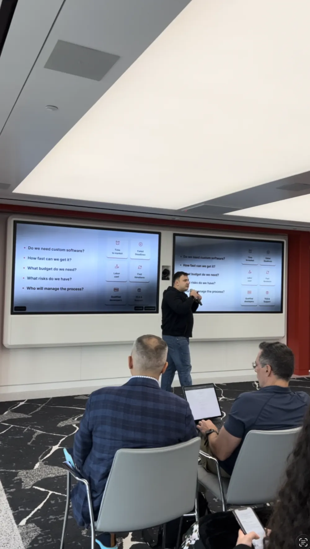 Oleg Sotnikov competing in the Unicorn Battle startup pitch competition in San Francisco