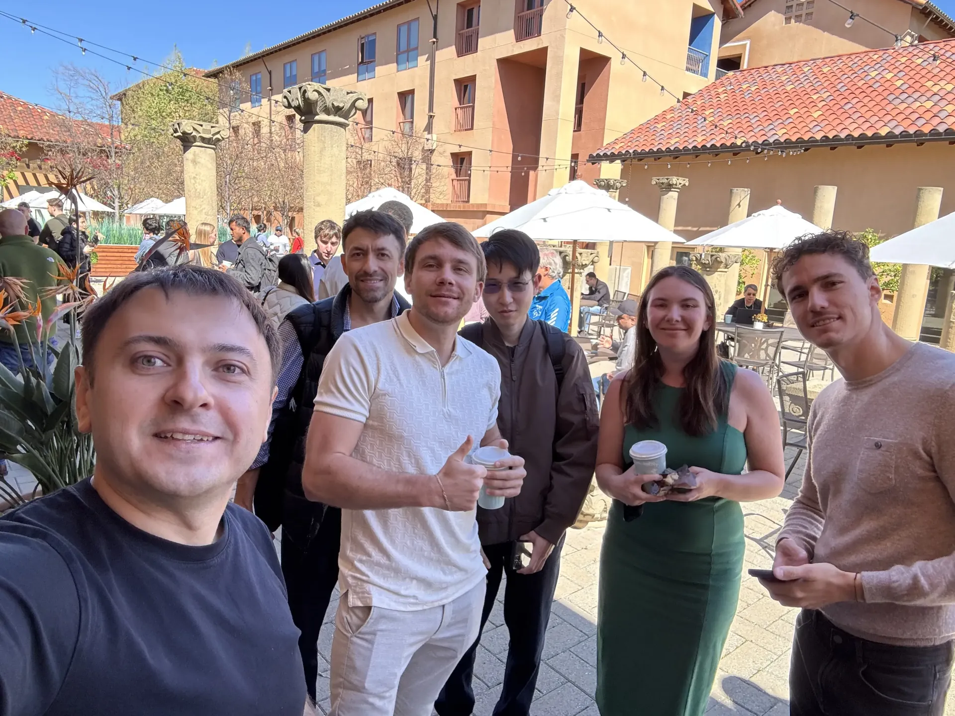 Oleg Sotnikov at a Stanford event after a session with Vinod Khosla, founder of Khosla Ventures