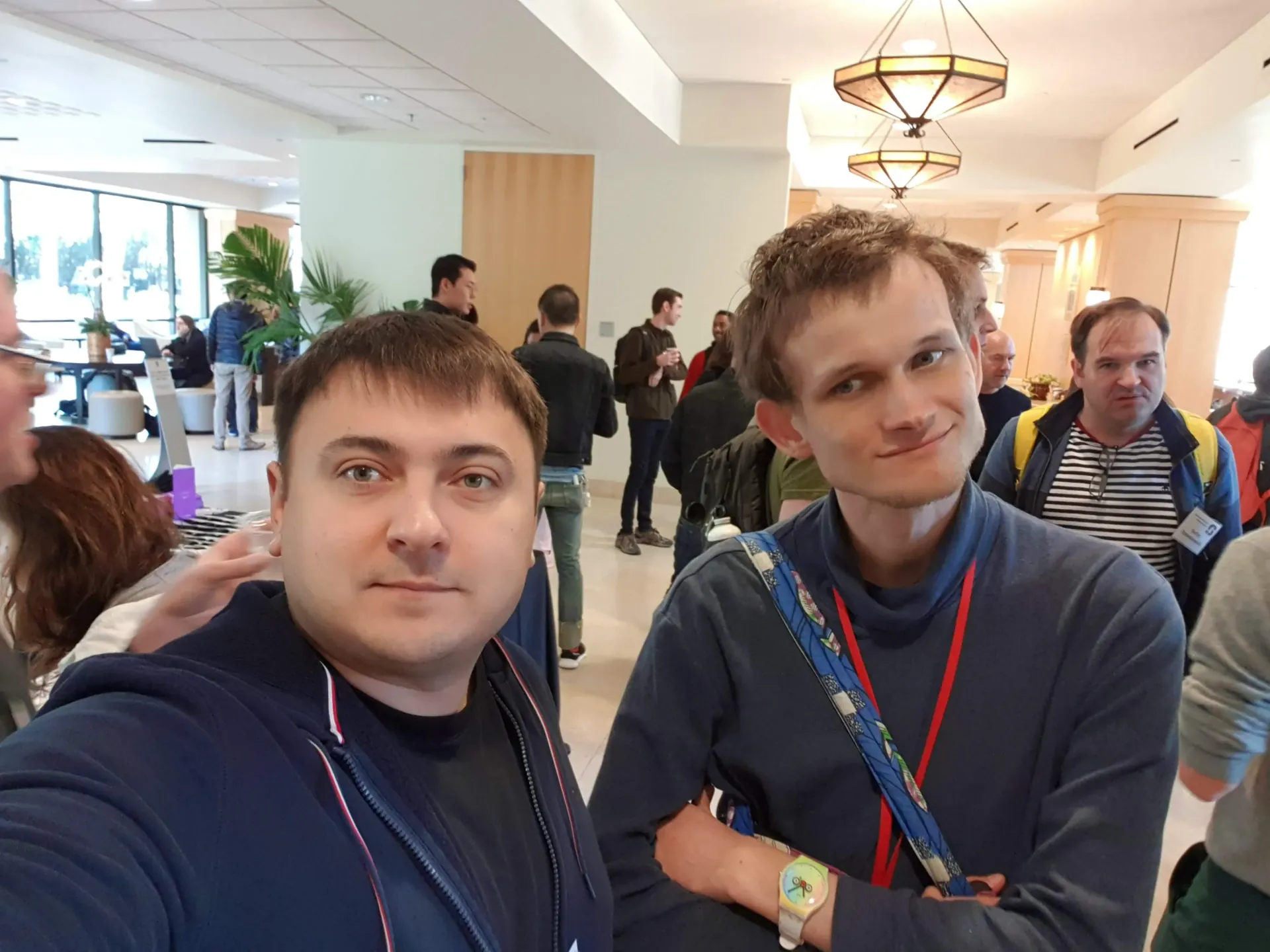 Oleg Sotnikov with Vitalik Buterin, co-founder of Ethereum