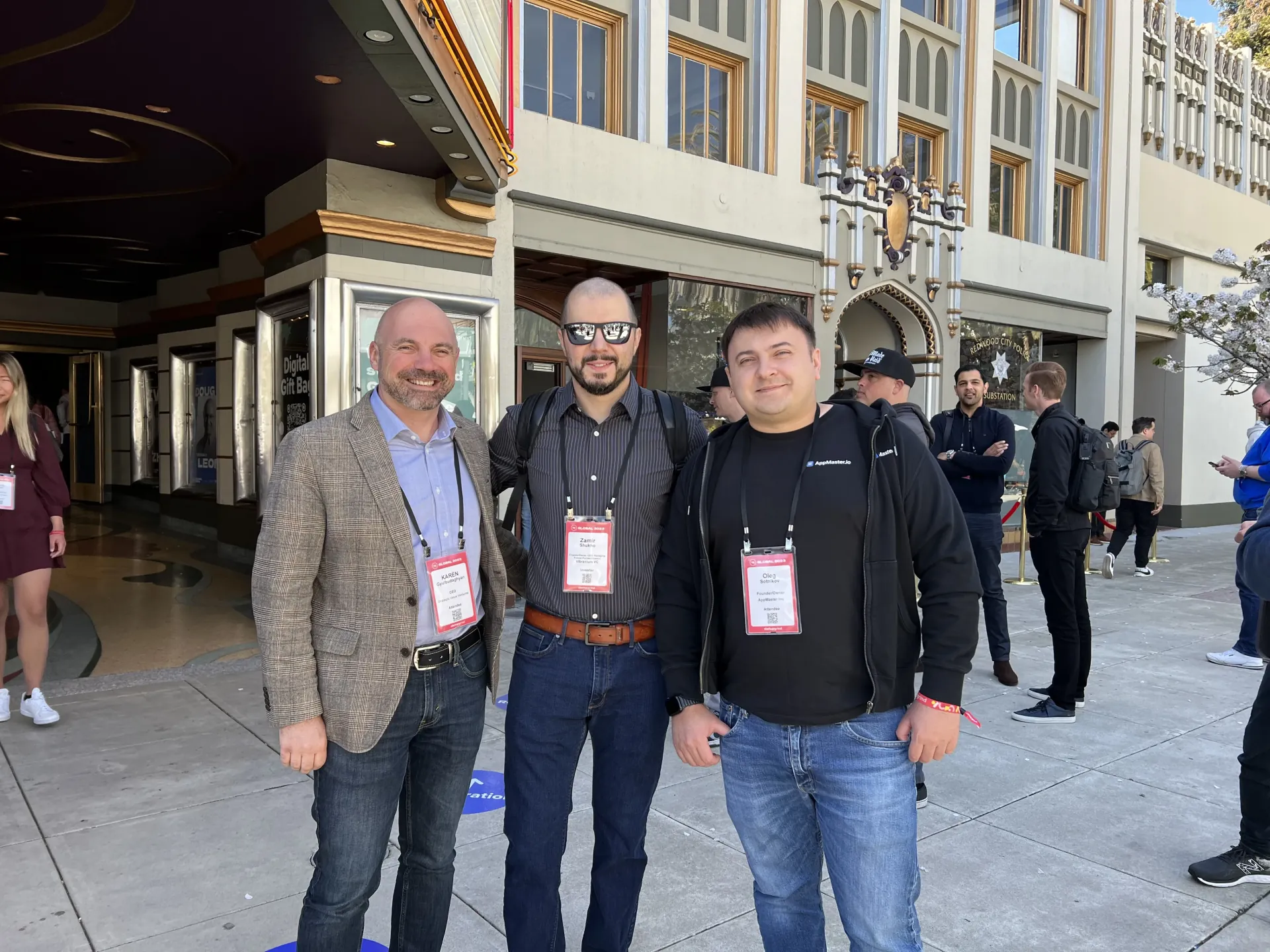 Oleg Sotnikov with Zamir Shukhov, founder and general partner of Vibranium.VC, at Startup Grind