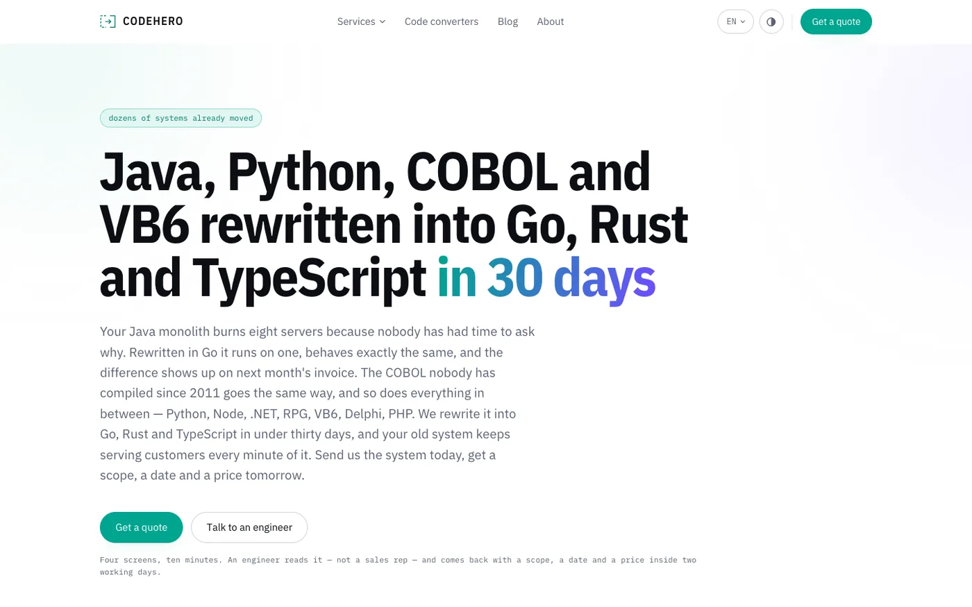 CodeHero: the product
